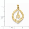 thumbnail image 2 of Beautiful 14k Solid Polished Framed Gymnast Pendant, 2 of 2