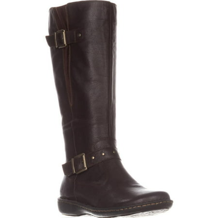 Born - Womens B.O.C. Born Austin Wide Calf Flat Comfort Boots, Dark ...