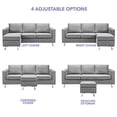 thumbnail image 5 of Divano Roma Furniture Small Space Modern Sectional Sofa, Gray, 5 of 5