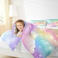 thumbnail image 4 of Manfei Dreamy Princess Full Size Comforter Sets 3-Piece for Kids Teens,Starry Sky Bedding Comforter Set,Gradient Ombre Lightweight Bedding Sets,Lightweight Room Decor,Reversible, 4 of 8