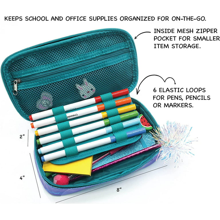 Pen + Gear Mesh Zipper Pouches, 6 Pack, Clear, Back to School 