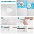 thumbnail image 4 of No Hook Shower Curtain, Light Blue Ocean Waves Shower Curtains for Bathroom with See Through Top Window, Summer Beach Coastal Abstract Waterproof & Washable Bath Curtain Stall 48"x72", 4 of 9