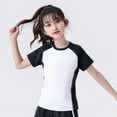 thumbnail image 5 of GYRATEDREAM Girls Athletic Shirts Short Sleeve Active T-Shirts Dry Fit Sports Workout Shirts for Kids Teens , 4-5 Years, 5 of 7