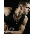 thumbnail image 3 of KeyStyle Basketball Pendant Necklaces for Men Stainless Steel Chain Necklaces for Athlete Sports Lover Jewelry Father's Day Necklace Gift for Father Dad, 3 of 10