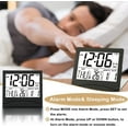 2 Pieces Digital Travel Alarm Clock Battery Operated Foldable LCD Clock