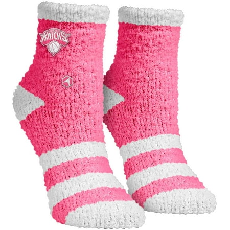 

Rock Em Socks Pink New York Knicks Fuzzy Crew Socks