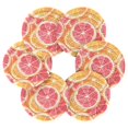 thumbnail image 7 of Yayeee 6 PCS Drink Coasters with Holder Set Woven Absorbent Round Tabletop Hot Pad, Pink Grapefruit Slices, 7 of 7