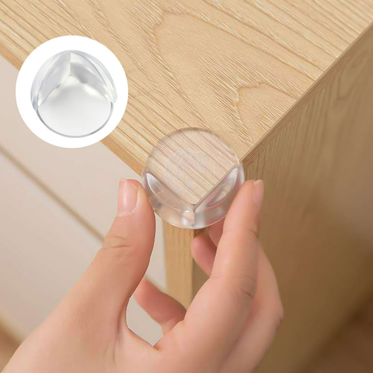 12 Pcs Round Anti-Collision Table Corner Guards Transparent Anti-Scratch  Edge Protectors Soft Package Edge Stickers Right Angle Silicone Protection  Co