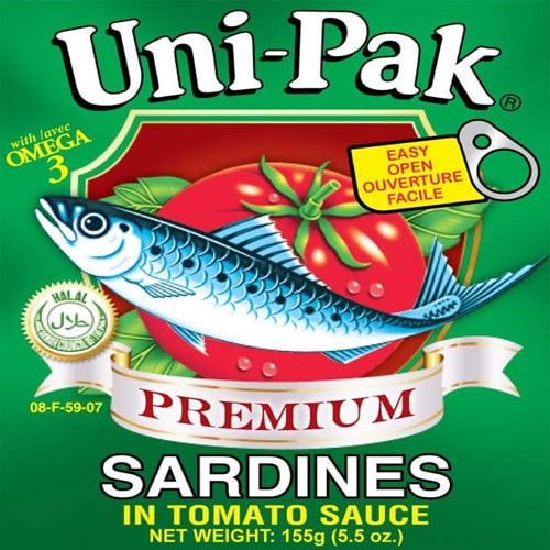 Uni-Pak Sardines in Tomato Sauce, 155g