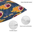 thumbnail image 3 of Honeii Burning Rugby Balls Print Throw Pillow, Square Decorative Pillow Forms Soft Fluffy Plump Pillow Decorative Pillow Inserts,Couch Pillows-18"x18", 3 of 7
