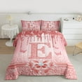 thumbnail image 2 of Manfei Letter Monogrammed E 3 Pieces Queen Comforter Set for Kids Children Girls,Dreamy Princess Ultra Soft Bedding Sets,Cute Butterfly Bowknot Bedding Comforter Set,Bling Glitter Decor, 2 of 8
