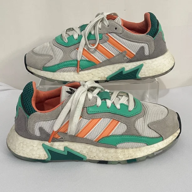 Adi - das Original Tresc Run J Sneaker Mens 6 Green Orange Sunset Blaze Shoe EF7650