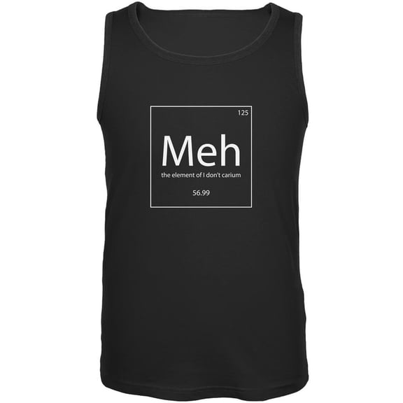 Meh Periodic Table Black Adult Tank Top - Small
