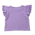 thumbnail image 3 of Infant Toddler Baby Girl Top Basic Plain Ruffle T-Shirt Blouse Casual Clothes, 3 of 4