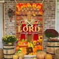 thumbnail image 3 of jopioc Give Thanks to The Lord Banner Christian Thanksgiving Door Decorations Fall Jesus Banner for Thanksgiving Party Supplies, 3 of 6