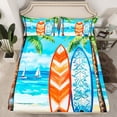 thumbnail image 2 of Erosebridal Sea Surfing Sheet Set Twin,Ocean Beach Bedding Sets Twin Size,Teenager Bedroom Decor,Breathable,3pcs, 2 of 7