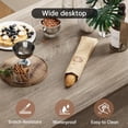 thumbnail image 4 of Island Table with Seating and Storage, Stationary Kitchen Storage Islands with 3 Shelves, Wooden Counter Height Table Top with 2-Piece Chairs, Bar Table Set for Small Space，Grey, 4 of 15