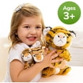 thumbnail image 3 of Prextex Plush Tiger with Zippered Pouch for Its 3 Little Plush Baby Tigers - Plushlings Collection Soft Stuffed Animal Playset, 3 of 7