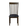 thumbnail image 3 of Espresso Finish Dining Chairs Set of 6, Black Faux Leather Upholstered Seat Wooden Kitchen Chairs, 3 of 7