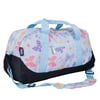 Wildkin Kids Overnighter Duffel Bag for Boys & Girls, Features Two Carrying Handles and Removable Padded Shoulder Strap, BPA & Phthalate Free (Butterfly Garden Blue)
