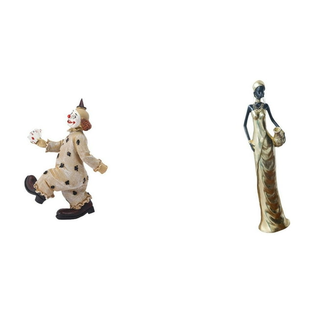 Colección de esculturas de figuras de payasos, adorno de mesa, estatua vintage de dama tribal, estatuilla decorativa, centro de mesa, vitrina, comedor