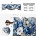 thumbnail image 6 of White Blue Spring Floral Tie Up Valance Curtains for Windows, Kitchen Curtains Window Treatments, Vintage Flowers Pastoral Short Window Shades Valances for Bedroom Bathroom Cafe 42"x18", 6 of 8