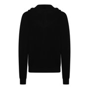 Rick Owens Black Wool Hooded Zip Sweater (Men's)
