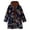Navy, variant on CZSCPDAW Women's Casual Plaid Lapel Woolen Button Up Pocketed Long Coat Autumn And Winter Coat Jacket Long Sleeved Retro Floral Print Padded Cotton Jacket Warm And Soft Coat