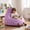 Purple, variant on edx Bean Bag Chair for Kids, Soft Faux Rabbit Fur Fabric, Removable Washable Cover, Eggplant Lazy Chair for Bedroom Living Room, 24 Inch, Purple