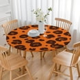thumbnail image 3 of Orange and Brown Of Leopard Print Round Fitted Tablecloth with Elastic Edge,Dining Table Cover Waterproof,Outdoor Round Tablecloth for Camping,Dining,Indoor and Outdoor, 3 of 7