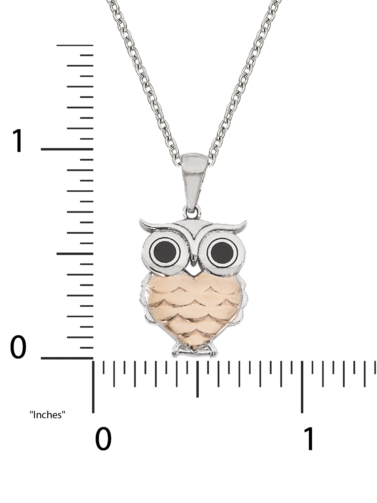 Hallmark Women's Stainless Steel Owl Pendant, 18"