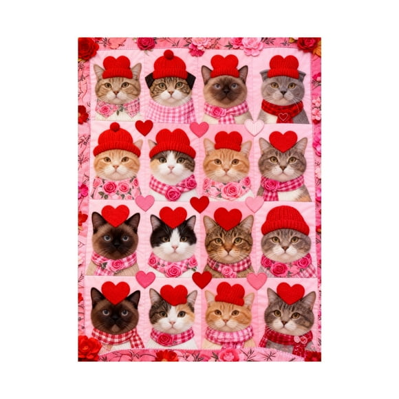 Catégorie de Produit Couverture 2 Jeté d'Animaux de la Saint-Valentin pour Salon Chambre et Couloir avec Flanelle et Non Décoratif Confort Douillet