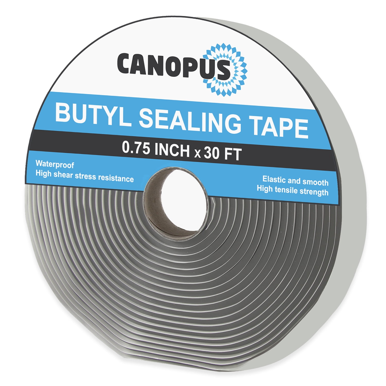 CANOPUS Butyl Seal Tape, Grey, 0.75in x 30ft, Very Strong, Heavy Duty