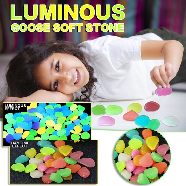 Jacenvly - Guijarros luminosos para el Día del Padre, regalo para el Día del Padre, para jardín, acuario, decoración de baño, arte de pared, adoquín, resina, luminoso, forma irregular