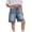 Blue-B, variant on Denim Shorts For Girls Button Down Zipper High Waist Cargo Pants Casual Loose Trendy Short Jeans With Pockets (9-10 Years, Gray-A)
