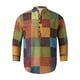 thumbnail image 2 of Camisas Para Hombre Manga Corta Camisa casual con botones de moda de primavera y otoño para hombre (Yellow, L), 2 of 7