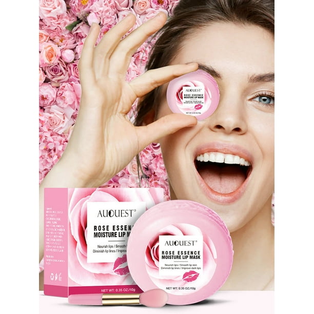 Fiudx Mascarilla Labial, Bálsamo Labial Hidratante de Rosa, Crema Labial Nutritiva Marrón, Tratamiento Antigrietas para Labios, Cuidado Labial Nocturno, Apto para Todo Tipo de Piel, Garantía de Resul