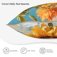 thumbnail image 5 of Haiem Sunflower Blue Sky Print Velvet Soft Solid Decorative Square Throw Pillow Covers Set with Elegant Piping Christmas Cushion Case for Sofa Bedroom Car-20"x20", 5 of 8