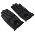 thumbnail image 4 of Gants de Conduite en Cuir Noir Rétro pour Hommes Écran Doublé Tactile Courts m m, 4 of 8