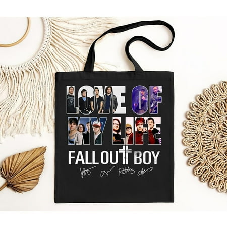 vintage Fall Out Boy Signature Tote Bag  So Much For 2our Dust Tour 2024 Bag  Fall Out Boy Fan Gift  Fall Out Boy Merch  Fall Out Boy Vintage Bag-TH17100