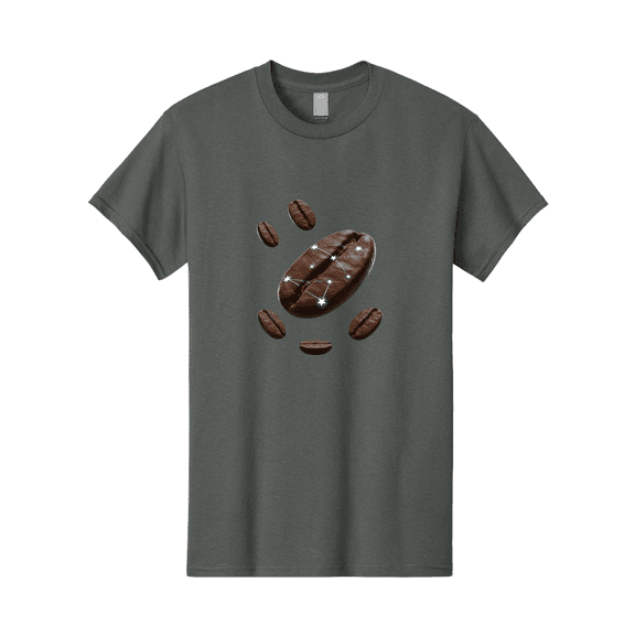 Coffee-Bean-Constellation Mens Graphic Tee, 100% Cotton, Casual Summer Wear
