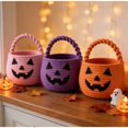 thumbnail image 7 of TAROFIIH Halloween Candy Gift Basketâ20x20 Cm Cotton-Woven Candy Basket, A Reusable Holiday Candy Storage Basket for Parties; Small Woven Basket, Ideal for Gift-Giving, 7 of 7