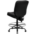 thumbnail image 3 of HERCULES Series Big & Tall 400 lb. Rated Black Leather Drafting Chair, 3 of 5