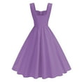 thumbnail image 6 of LYEAA Homecoming Dresses for Women Sleeveless Midi Dress Flowy Elegant Dress A-line Solid Color Dress 1950s Vintage Fashion Holiday Party Dress Ball Gown Wedding Guest Dress Purple M, 6 of 7