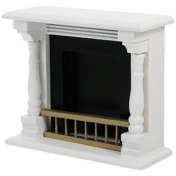WASHWEPE Miniature Design Wooden Fireplace for Dollhouse Enthusiasts 1Pcs 4.1x1.6x3.5in
