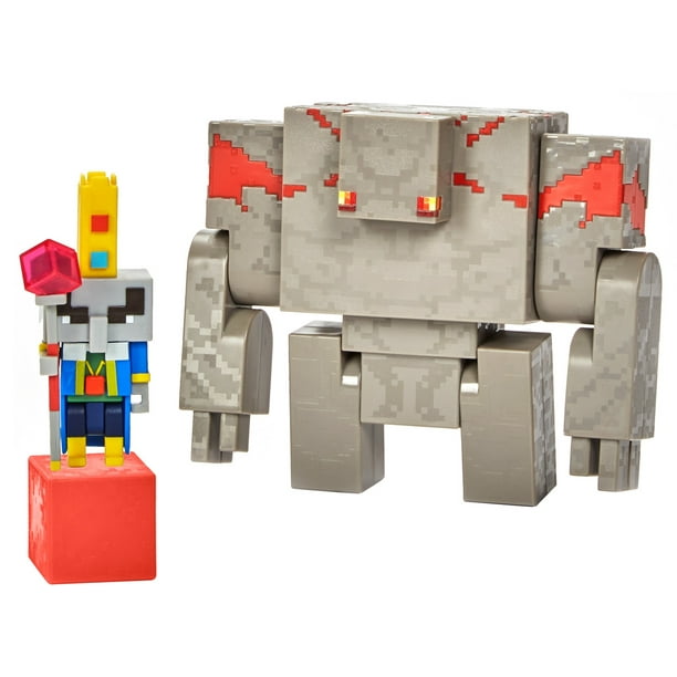 Minecraft Dungeons 3 25 In Battle Figures 2 Pk Arch Illager And Redstone Golem Walmart Com Walmart Com