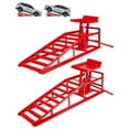 thumbnail image 1 of Eastvita Rouge 5T (11000lbs) Rampes Hydrauliques pour Voiture en Acier Robuste - Profil Bas, Lot de 2 pour Réparation de Voiture, Camion, Remorque, Garage, 1 of 5
