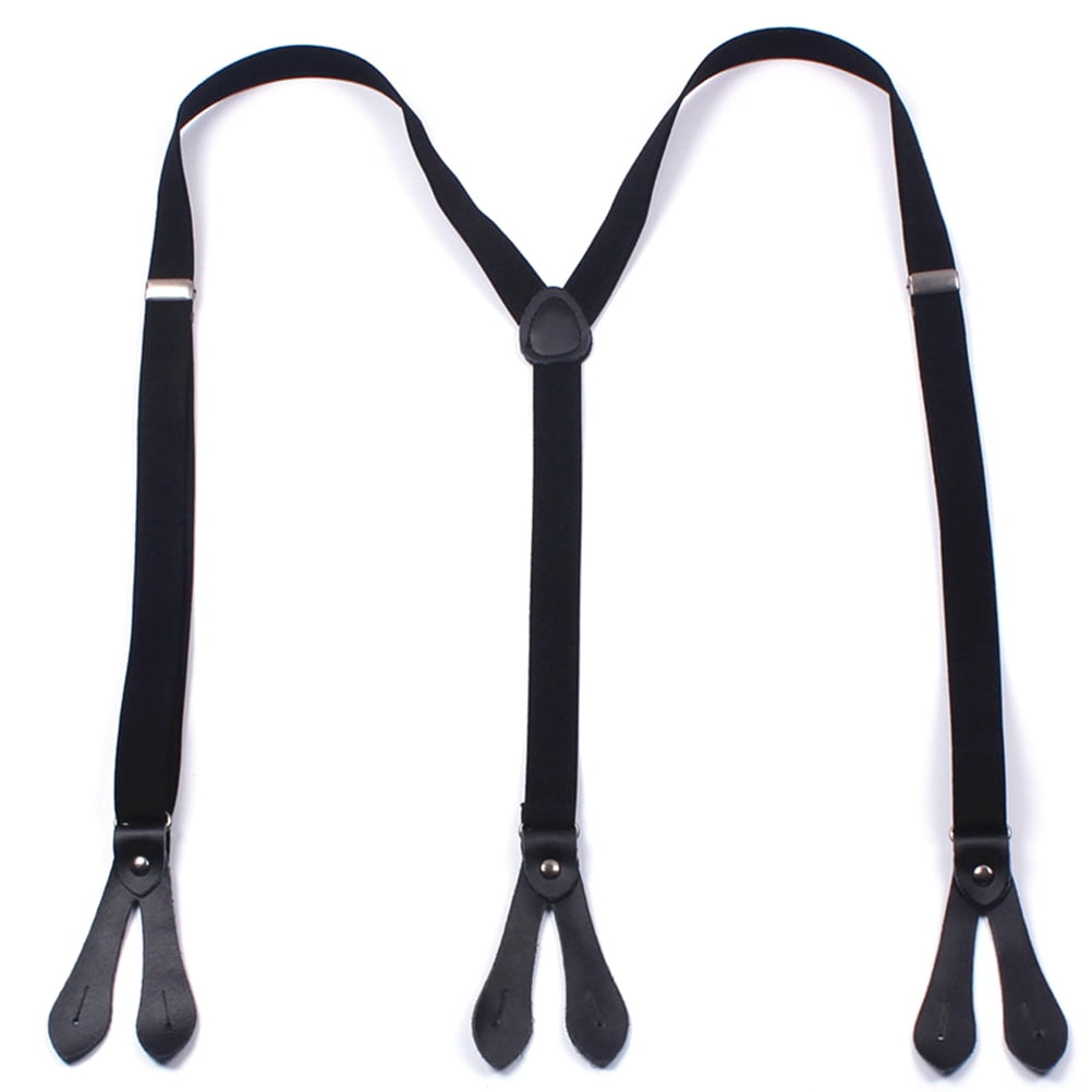Adjustable Elastic Suspenders with Buttons Adjustable Length Y Shape