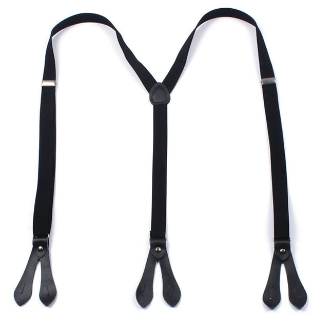 Tirantes elásticos ajustables con botones y correas en forma de Y de longitud ajustable