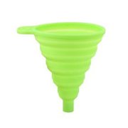 Funnels 3 pc Silicone Collapsible Foldable Funnel Household Kitchen Cooking Tools Portable Wine Mini Portable Oil Pot Funnel (Color : Green)